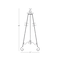 Traditional Black Iron Floor Easel, 46" x 21" x 22"
